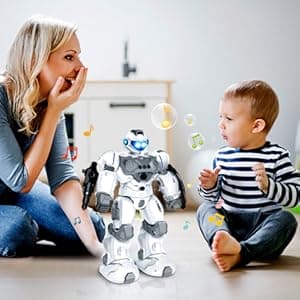 VAV Toys for 6-10 Year Old Boys Girls, Rechargeable Remote Control Robot Toy, Intelligent Programmable RC Robot with 2.4GHz Gesture Sensing, Christmas Birthday Gifts for Kids Age 6 7 8 9 10