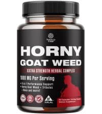 Horny Goat Weed for Men - Extra Strength Male Supplement with Black Maca Root, Tongkat Ali, Saw Palmetto & Panax Ginseng Extract for Stamina & Energy - 180 Capsules