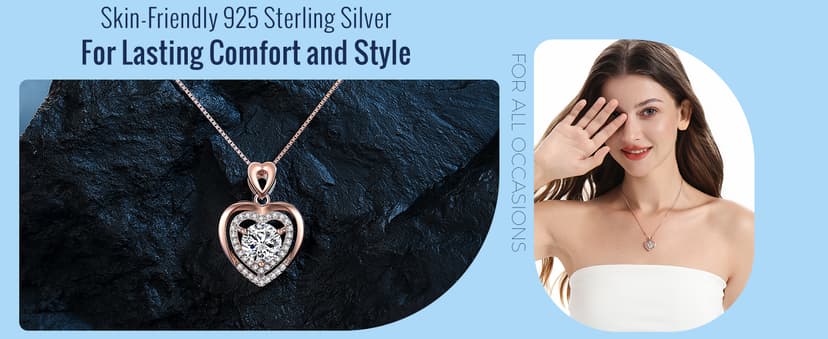 Moissanite Necklace for Women, 1Ct Yellow Gold Heart Pendant Necklace Gifts for Wife, 18K Gold Plated S925 Sterling Silver, Anniversary Jewelry Present for Wife, Birthday Gifts for Girlfriend, Mom