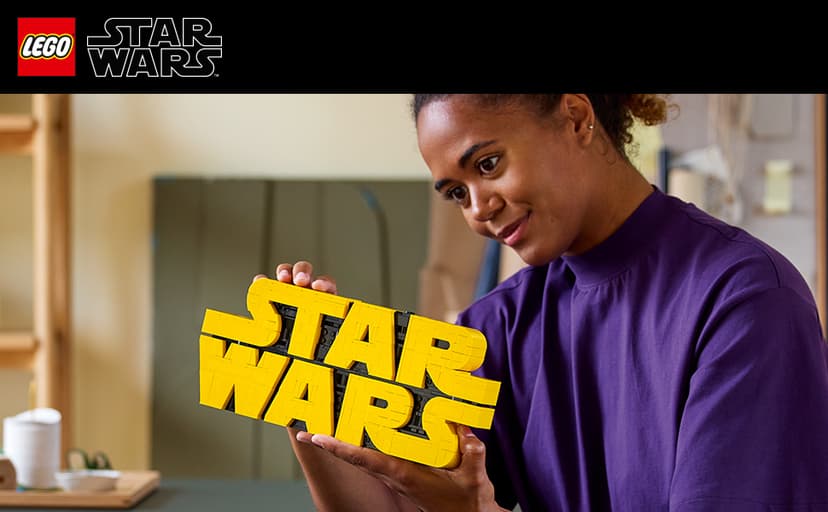 LEGO Star Wars Brick-Built Star Wars Logo - Building Blocks for Adults 18+ - Star Wars Gift Idea for Birthdays - Collectible DIY Model Kit - Home Decor Idea for Fans of The Movie Series - 75407