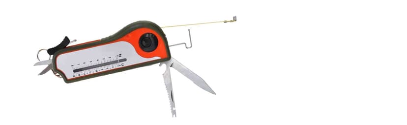 Fisherman Gift Tool Fishing Multitool - Hook Remover, Scale Scraper, Tape Measure, Bait Cutter, Flashlight, Knife, Scissors, Weight Scale, Bottle Opener, Gift Idea for Men Women Kids