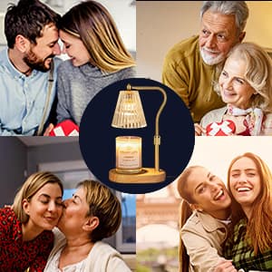 Candle Warmer Lamp with Timer Dimmer Adjustable Height for New Home Bedroom,Mothers Day Gifts,Vintage Home Decor for Scented Jar