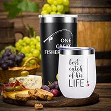 Wedding Anniversary for Couple Friend Lovers Cups Stainless Steel Wine Tumbler Travel Mug with Straw and Lid,2 Pack (4.blackwhite)