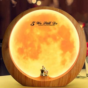 mamre Moon Lamp for Living Room, Decoration Night Light, Anniversary Valentine Gifts for Him, Mr & Mrs Signs for Wedding Table Décor, Home Gift Xmas Gift, Newlywed Couples Under The Full Moon