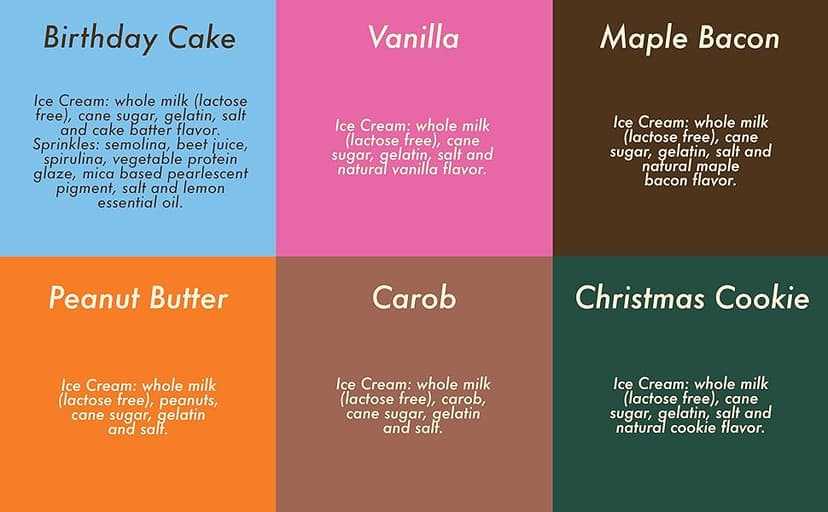 Dog Ice Cream Mix (Maple Bacon Flavor), 4.65 oz - Just Add Water and Freeze at Home, Powder Mix with Ice Cream Cup and Reusable Lid - Made in USA