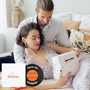 Bee! Anniversary card for Him or Her | Gift for Husband or Wife, Boyfriend or Girlfriend | Valentine's Day Card for men and women | For the Record Love Card