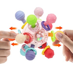 Baby Montessori Sensory Toys for 0-6 6-12 Months, Baby Teether Teething Toys for Babies 0 3 6 9 12 18 Months, Newborn Infant Learning Developmental Toys Gifts for 1 2 Year Old Boys Girls