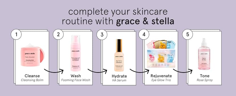 grace & stella Under Eye Patches (12 pairs) Eye Masks for Puffy Eyes and Dark Circles - Birthday Gifts for Women, Bachelorette Party Favors, Bridesmaid, Self Care and Relaxation Gifts for Her - Vegan