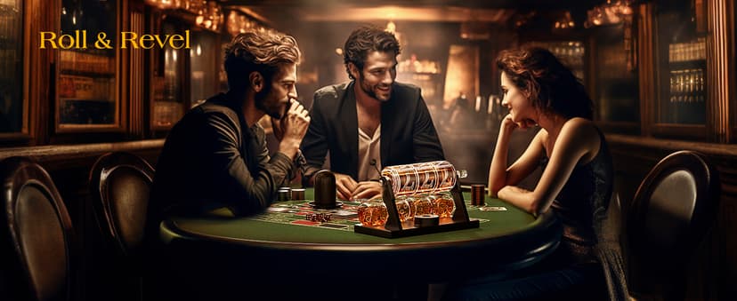 Kollea Slot Whiskey Decanter Set for Men, 50.7 Oz Casino Style Whiskey Decanter with 4 Dice Glasses, Birthday Gifts for Men Dad, Him, Boyfriend, Guy, Liquor Dispenser for Anniversary, Bar Christmas