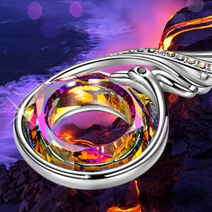 Kate Lynn "Rise From the Ashes Phoenix Necklace Made with Crystals from Austria, 18"+2" Necklace, Packaged with Jewelry Box, Birthday Gift for Women, Symbol of Luck and Renewal