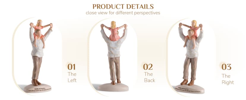 Dad Gifts from Daughter: Best Fathers Day Birthday Ideas for Dads Father of The Bride Gifts for Wedding Girl Dad Figurines Statue