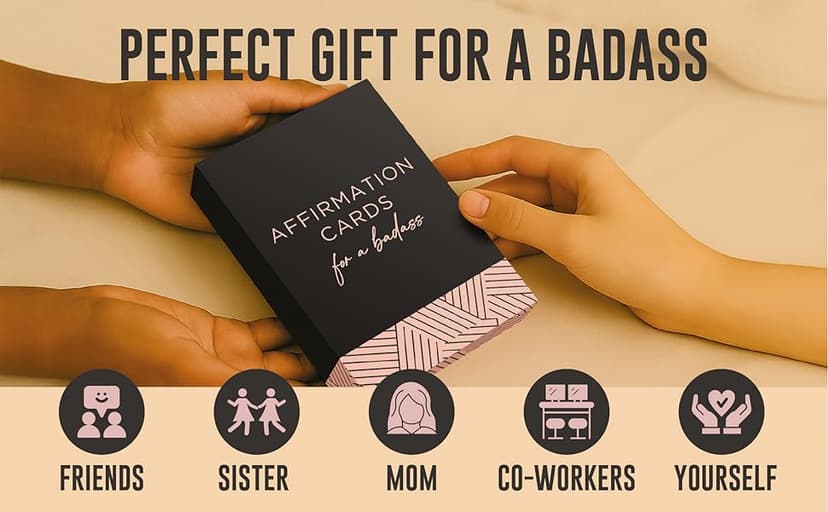 52 Affirmation Cards for a Badass - Daily Motivational Birthday Gifts for Women, Best Friend, Self Care, Her, Sister, Daughter, Mom and More