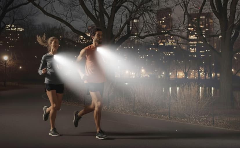 Clip on Flashlight, Running Lights for Runners Dog Light for Dog Walking at Night Rechargeable Safety Portable EDC Flashlight Gift for Runners Hands Free LED Work Light Flashing Camping Hiking Gear