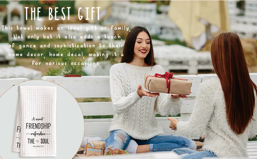 A Sweet Friendship Refreshes The Soul, Christian Gifts for Women Friends, Friendship Gifts for Christian Kitchen Towel Hand Towels, Hostess Gifts