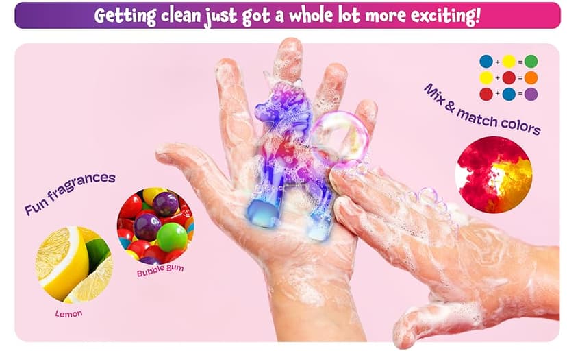Dan&Darci Unicorn Soap Making Kit - Girls Crafts DIY Project Age 6+ Year Old Kids - Unicorn Girl Gifts - Science STEM Activity Teenage Gift - Make Your Own Soap Kits - Craft Toys Ages 6 7 8 9 10 11 12