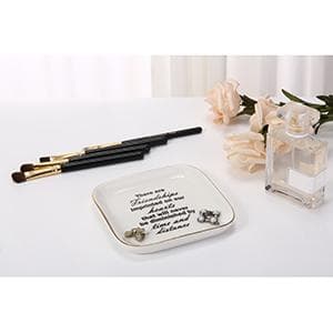 Scwhousi Ring Dish Jewelry Tray for Friend Mom Sister Maid of Honor,Birthday Mother's Day Christmas Gifts