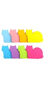 SIMONA Heart Shape Sticky Notes 8 Color Bright Colorful Sticky Pad 75 Sheets/Pad Self-Sticky Note Pads