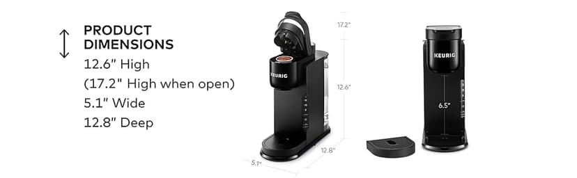 Keurig K-Express Single Serve K-Cup Pod Coffee Maker, 3 Brew Sizes, Strong Button Feature, 42oz Removable Reservoir, Black