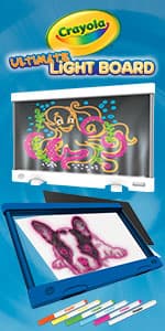 Crayola Ultimate Light Board - White, Kids Drawing Tablet, Holiday & Christmas Gifts, LED Drawing Board, Sketching Art Projector, Toys for Boys & Girls, 6+