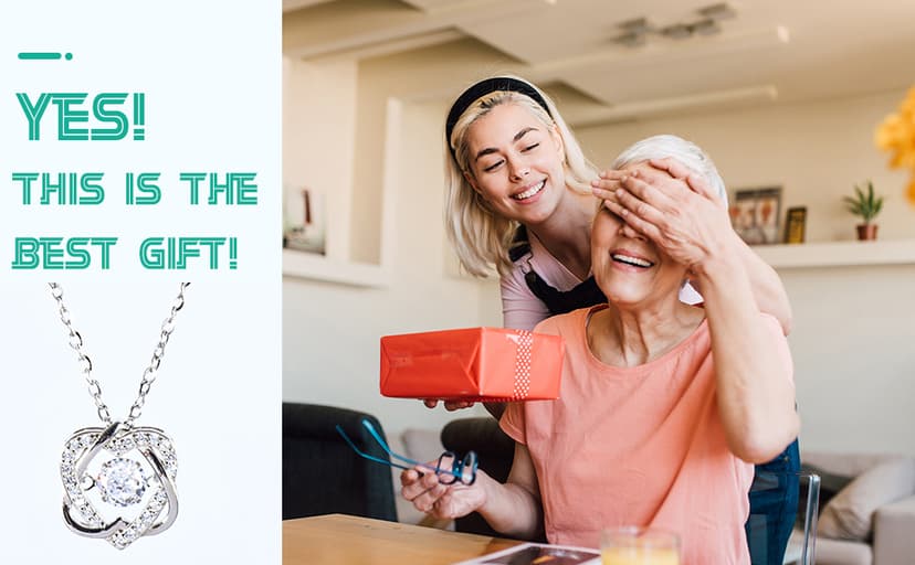 Sons Girlfriend Necklace from Mom, To my Son's Girlfriend Gifts, Sterling Silver Two Interlocking Infinity Double Heart Necklace, Valentine's Day Jewelry Birthday Gift