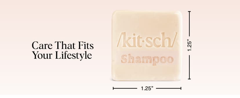 Kitsch Shampoo and Conditioner Set - 4pc Sampler Bars with Rice Water Shampoo and Conditioner, Castor Oil Shampoo & Coconut Oil Conditioner - Bottle-Free Beauty for Hair Growth, Repair & Moisture