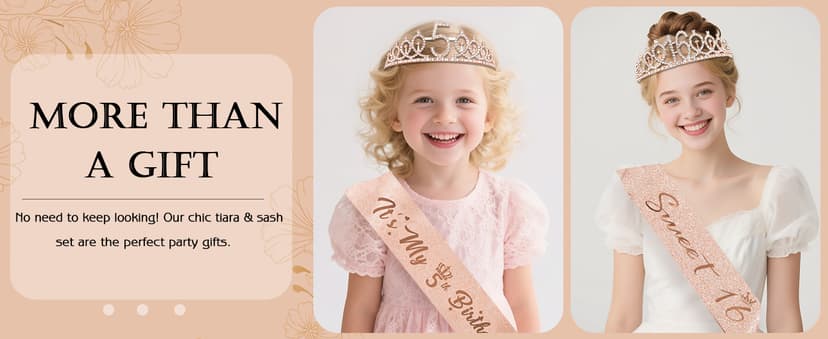 Sweet 16 Birthday Party Decorations for Girls, Sweet 16 Sash and Tiara, Cake Toppers, Number Candles and Balloons, 16th Birthday Gifts for Girls