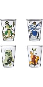 Silver Buffalo Sanrio Hello Kitty Spring Garden Flowers 4 Pack Mini Glass Set, 1.5 Ounces