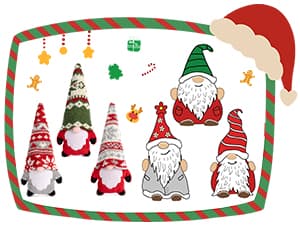 Retro Shaw Christmas Cat Toys, Xmas Catnip Toys for Indoor Kitten Kitty, Safe Kitten Teeth Cleaning Toy, Interactive Cat Chew Kitty Kicker Toy Santa Claus