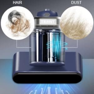 Mattress Vacuum Bed Vacuum Cleaner with 253.7nm UV-C Light, Hyper Helix Motor with 16kPa Strong Suction & 33000 RPM/Min Tapping, HEPA Filter, 149℉ Heat & Ultrasonic & Anion for Bed and Pet