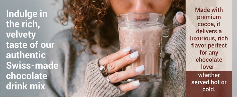 MilkBoy Dairy Free Hot Chocolate Mix - Gluten Free Swiss Cocoa Drink Powder, Vegan Hot Cocoa Mix, Gourmet Swiss Chocolate Drink, Kosher, Rainforest Alliance Certified - 12 oz Can