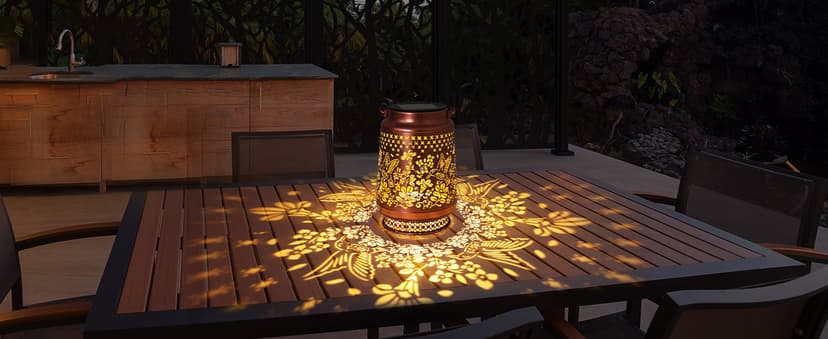 Christmas Gifts for Women, Hummingbird Solar Lanterns Outdoor Waterproof, Garden Decor Birthday Gifts for Women Mom Grandma Sister, Metal Hanging Solar Lights Outside Decorative for Backyard Patio