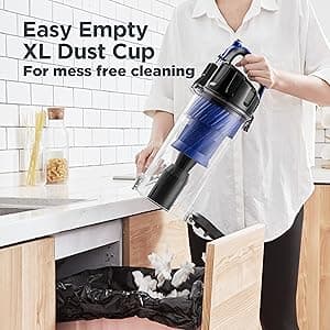 Eureka Lightweight Powerful Upright Vacuum Cleaner for Carpet and Hard Floor, PowerSpeed, New Model,Blue,black/New Model