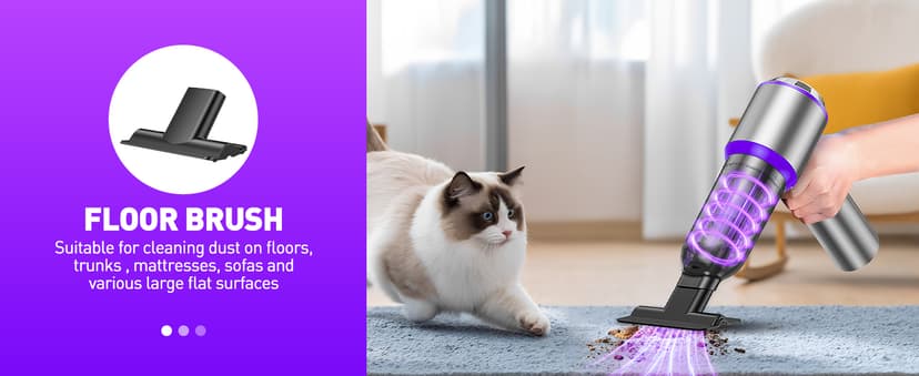 Vacuum/Air Duster 80,000RPM Super Power Mini Car Vacuum Cleaner 4-in-1 air Blower Gun Air Duster & Air Blower & Pump Hand Electric air Duster Handheld dust Blower Blower Cordless (Purple)