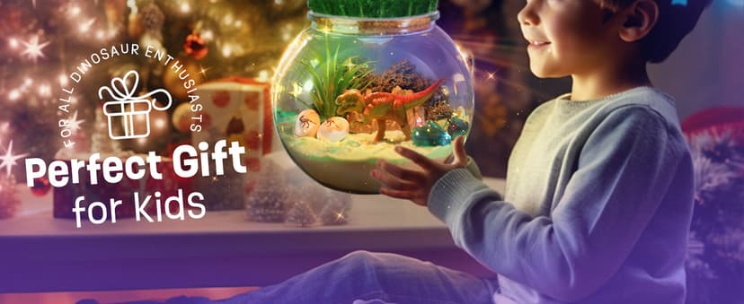 Dinosaur Toys for Kids - Dinosaurs Terrarium Kit for Kids - Birthday Gifts for Boy Ages 4 5 6 7 8-12 Year Old - DIY Dino Toys for Boys - Arts and Crafts Kit for Kid