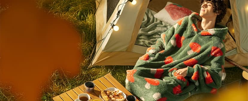 Bedsure Wearable Blanket Hoodie, Long Hooded Blanket Sweatshirt as Birthday Gifts for Women, Cozy Sherpa Hoodie for Adult, Standard, Grey