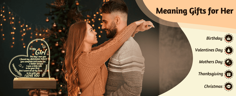 Romantic Gifts for Girlfriend, to My Girlfriend Engraved Night Light, I Love You Gifts for Her, Cute Girlfriends Anniversary Birthday Gifts for Her from Boyfriends