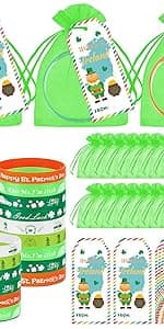 Liliful 72 Pcs Christmas Gifts 24 Set Christmas Students Gifts, Xmas Silicone Wristbands with Gift Label Tags and Organza Bags for Kids Stocking Stuffers Classroom Gift Party Favors(Merry Style)