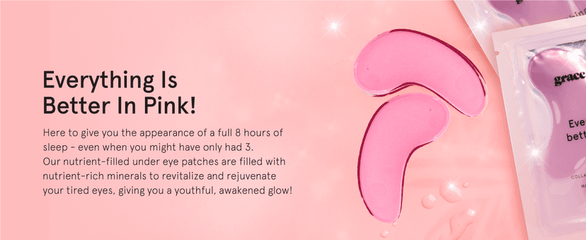 grace & stella Award Winning Under Eye Mask - Reduce Dark Circles, Puffy Eyes, Undereye Bags, Wrinkles - Gel Under Eye Patches - Gifts for Women Under 10 Dollars - Vegan Cruelty-Free (Pink, 6 Pairs)