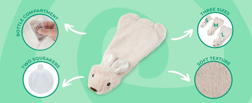 Best Pet Supplies 2-in-1 Stuffless Squeaky Dog Toys with Soft, Durable Fabric for Small, Medium, and Large Pets, No Stuffing for Indoor Play, Supports Active Biting and Play - 1Wild Duck, Small