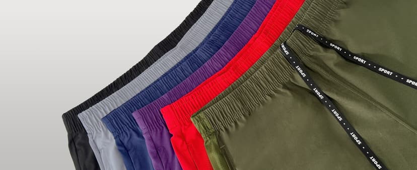 Men's 5" Running Shorts 2 Pack Quick Dry Athletic Workout Gym Shorts with Zipper Pockets