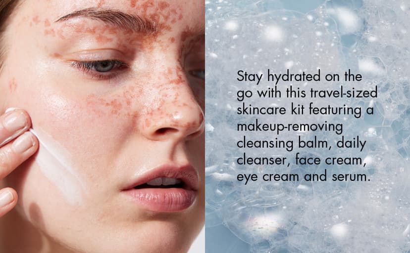 e.l.f. SKIN Holy Hydration! Hydrated Ever After Skincare Mini Kit, Cleanser, Makeup Remover, Moisturiser & Eye Cream For Hydrating Skin, Airplane-Friendly Sizes