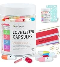 60PCS Pre-Written Friendship Messages in a Bottle, Bestfriend Birthday Gifts for Women Sister Bestie, Cute Capsule Messages in Plastic Jar Long Distance BFF Gifts