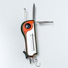 Fisherman Gift Tool Fishing Multitool - Hook Remover, Scale Scraper, Tape Measure, Bait Cutter, Flashlight, Knife, Scissors, Weight Scale, Bottle Opener, Gift Idea for Men Women Kids