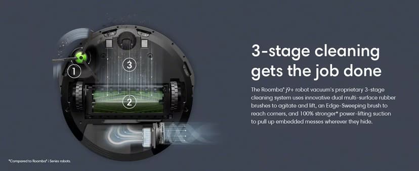 iRobot Roomba j9+ Self-Emptying Robot Vacuum – Powerful Suction, Identifies and Avoids Obstacles Like pet Waste, Self-Empties for 60 Days, Best for Homes with Pets, Smart Mapping, Works with Alexa