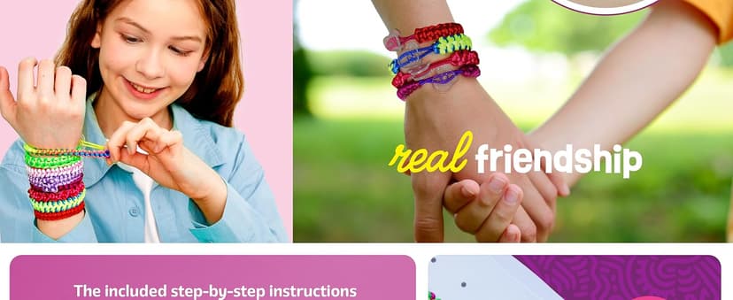 Pretty Me Friendship Bracelet Making Kit for Girls - Crafts for Girl - String Bracelets Maker - Gifts for 8-12 Year Old Kid - Birthday Gift Ideas & Kits Toys Ages 8, 9, 10, 11, 12 - Kids Age 8-12 Olds