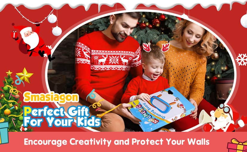 Smasiagon Magnetic Drawing Board for Kids, Toddler Toys for 1-2 Year Old Girl, Portable Doodle Board Pad Learning and Educational Toys for Ages 1 2 3 Year Old Baby Girl Birthday Gift(Pink)