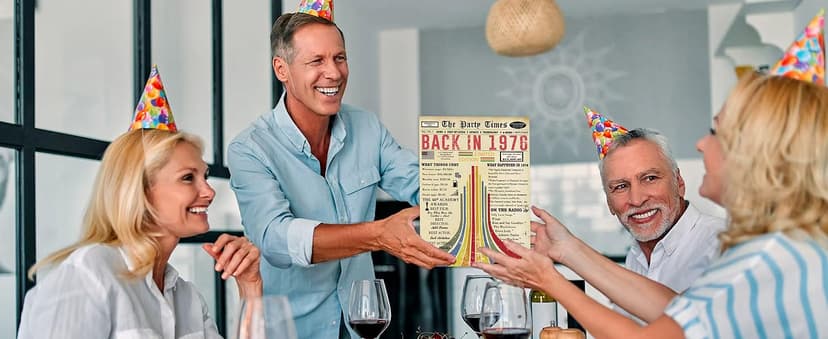 Vintage 50th Birthday Card, Happy 50th Birthday Gifts for Him Her, Funny 50 Year Old Birthday Gift Ideas for Couple, Unique 50th Birthday Decorations for Women Men