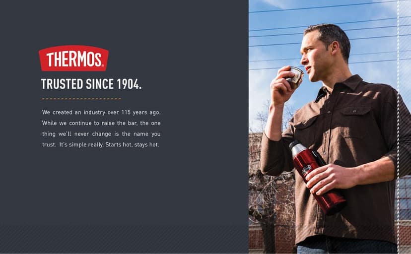 THERMOS Stainless King Vacuum-Insulated Beverage Bottle, 40 Ounce, Midnight Blue