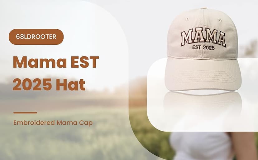 Mama EST 2025 Hat, New Mom Gift, Frist, Embroidered Mama Cap for Women, Gift for New Moms