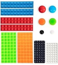 Bump Dots for Visually Impaired 165 Pcs Combo Pack(Red,Yellow,Black,White) - Low Vision Aids Braille Stickers Raised Tactile Dots for Elderly, Blind
